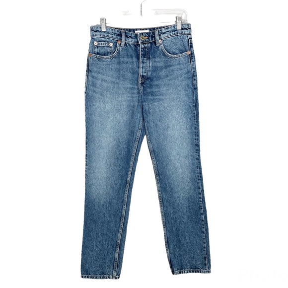 Zara Straight Leg Full Length Jeans - Picture 2 of 9